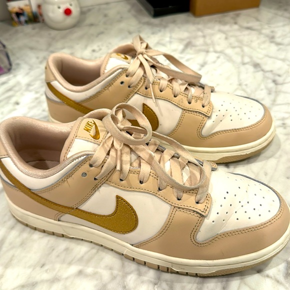 Nike Shoes - Nike Dunk Low Phantom Metallic Gold
